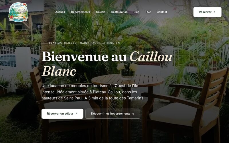 Aperçu du site Le Caillou Blanc