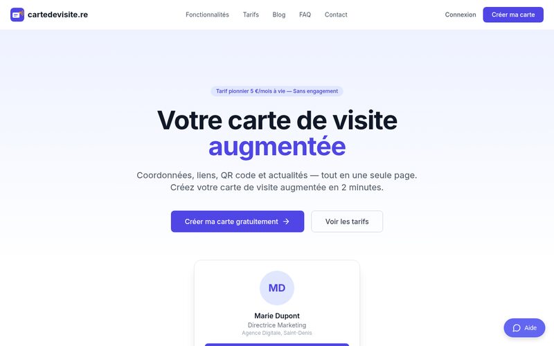Aperçu du site cartedevisite