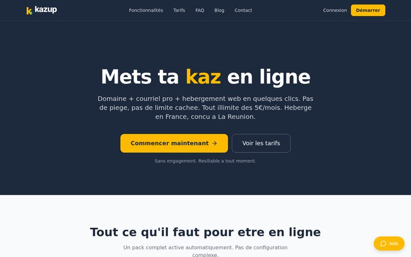 Aperçu du site kazup