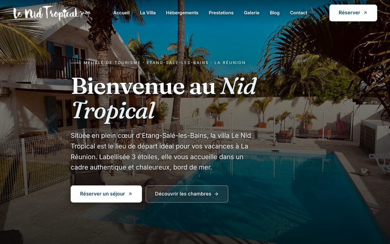 Aperçu du site Le Nid Tropical