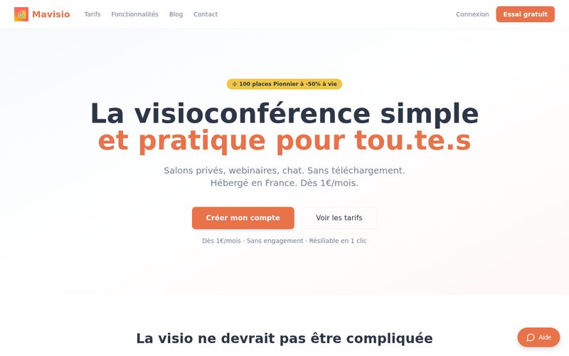 Aperçu du site mavisio