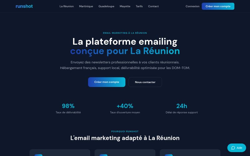 Aperçu du site runshot