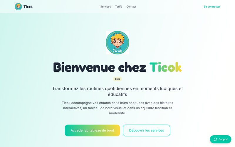 Aperçu du site ticok